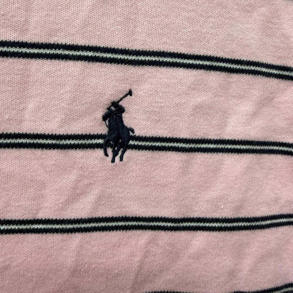 Polo Ralph Lauren Mens XXL Pink Striped Short Sleeve Cotton Polo Shirt